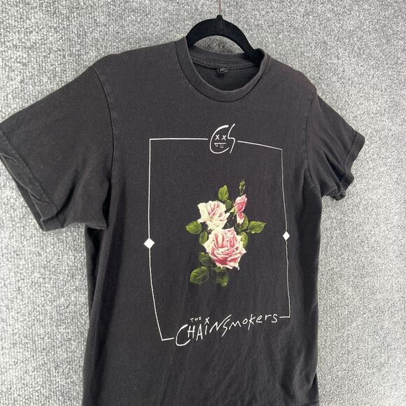 The Chainsmokers Shirt Adult Medium Black Graphic Band Tee Electronic Dance‎ - Picture 3 of 9